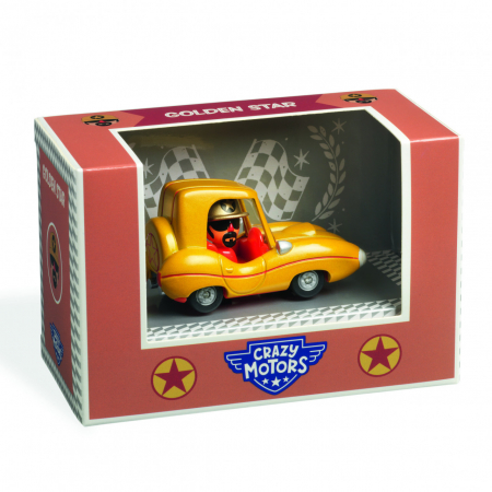 Jucarii si jocuri copii - Colectia Crazy Motors Djeco, Masina Golden Star, 3-9 ani