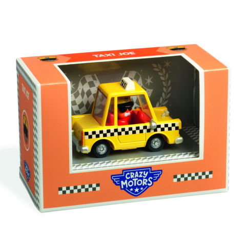 Masinute si trenulete - Colectia Crazy Motors Djeco, Taxiul lui Joe, 3-9 ani