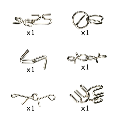 Crazix 6 jocuri metalice de logica, Djeco, 6-7 ani + [1]
