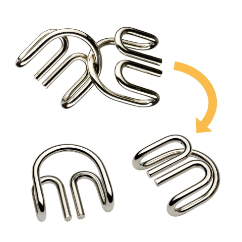 Crazix 6 jocuri metalice de logica, Djeco, 6-7 ani + [2]