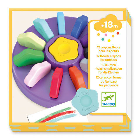 Creioane cerate floare, Djeco, 1-2 ani + [1]