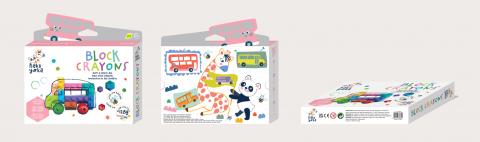 Creioane cerate interconectabile Block Crayons - Autobuz Scolar, Haku Yoka [4]