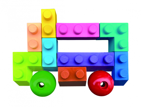 Creioane cerate interconectabile Block Crayons - Autobuz Scolar, Haku Yoka [1]