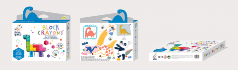 Creioane cerate interconectabile Block Crayons - Dinozaur Brachiosaurus, Haku Yoka [5]