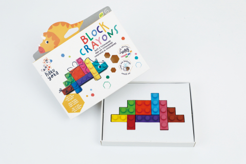 Creioane cerate interconectabile Block Crayons - Dinozaur Brachiosaurus, Haku Yoka [4]