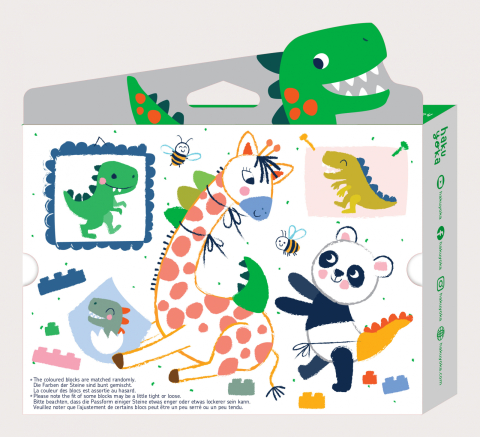 Creioane cerate interconectabile Block Crayons - Dinozaur T-Rex, Haku Yoka [3]