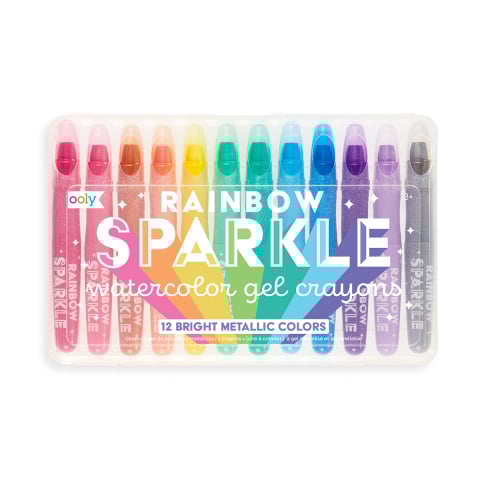 Papetarie si Rechizite - Creioane colorate cu gel acuarela cu sclipici Rainbow Sparkle Metallic - Set de 12