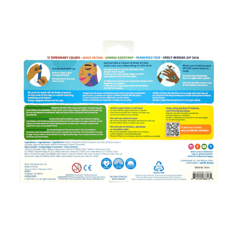 Creioane pictura pentru fata si piele, Body Doodlers, set de 12 [8]