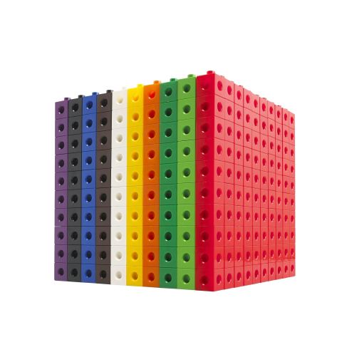 Jucarii si jocuri copii - Cuburi Interconectabile pentru Învățarea Matematicii - Set 1.000 piese, 2 cm