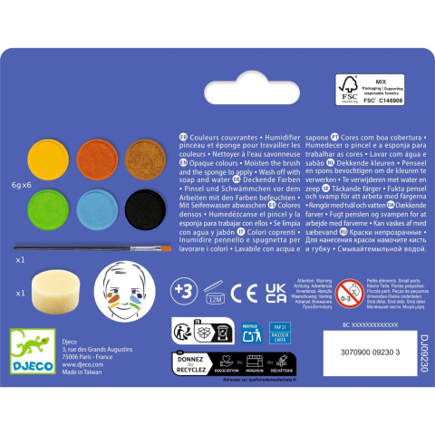 Culori make-up non alergice Djeco, natur, 2-3 ani + [4]
