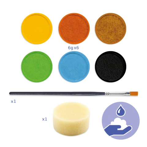 Culori make-up non alergice Djeco, natur, 2-3 ani + [3]