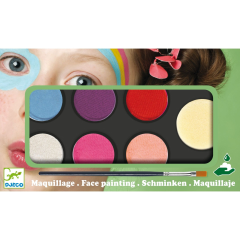 Vârsta - Culori make-up non alergice Djeco, pastel, 2-3 ani +