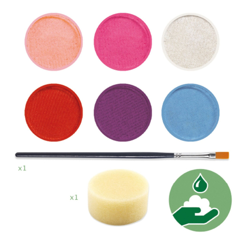 Culori make-up non alergice Djeco, pastel, 2-3 ani + [2]