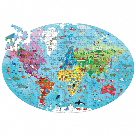 Cunoaste si exploreaza -  Puzzle Planeta Pamant in limba Romana (205 piese), Sassi, 6 ani+ [0]