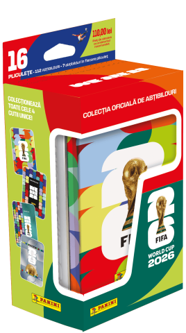 Colectiile Panini - Cutia metalica cu 16 plicuri stickere MEGA TIN -  - Colectia oficiala de stickere Panini FIFA World Cup 2026™