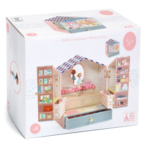 Jucarii copii 4-5 ani - Cutie muzicala Djeco, micul magazin cochet, 4-5 ani +