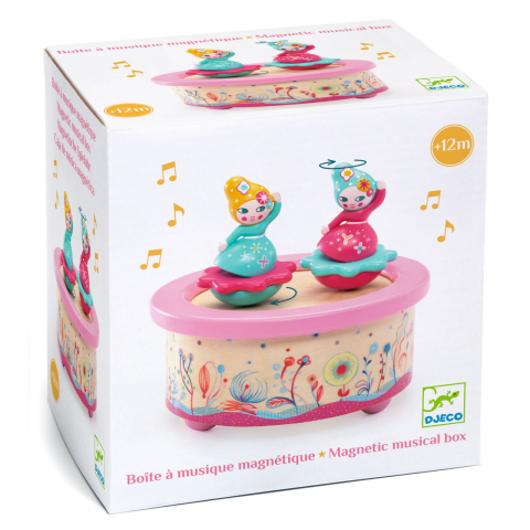 Jucarii copii 1-2 ani - Cutie muzicala magnetica Flori Djeco, 0-1 ani +