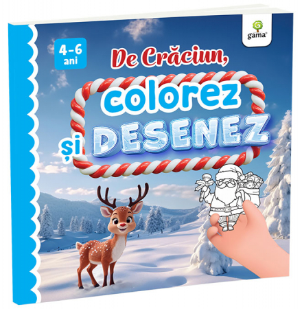 Cărți de Crăciun - De Crăciun, colorez și desenez