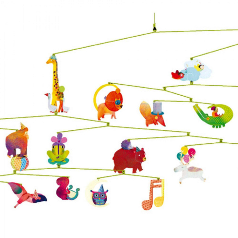 Decoratie mobila Animale vesele Djeco, 0-1 ani + [2]