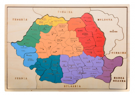 Jocuri geografie - Descoperă România în culori!,  joc educativ de geografie, +6 ani