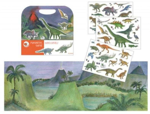 Vârsta - Dinozauri, set magnetic, Egmont toys, 2-3 ani +