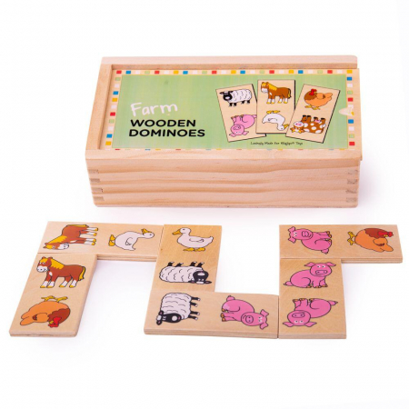 Vârsta - Domino pentru copii - Ferma, BIGJIGS Toys, 1-2 ani +