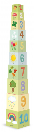Cadouri copii - Eco-Blocks - Natura si numerele, Sassi, 1-2 ani +