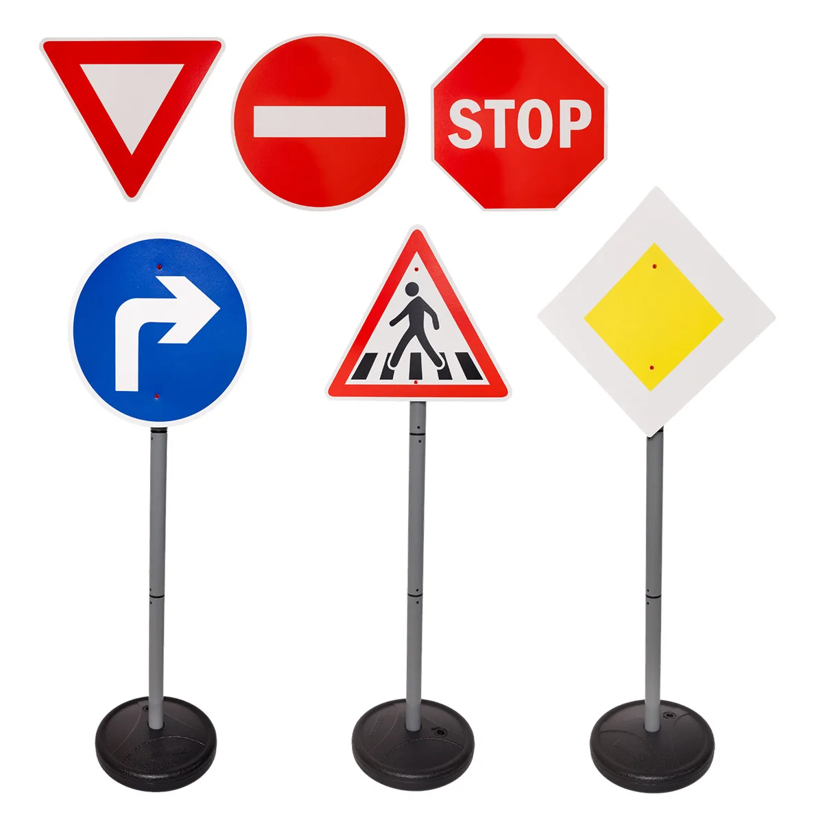 Jucarii de exterior - Educatie rutieră, set 6 semne de circulație gigant