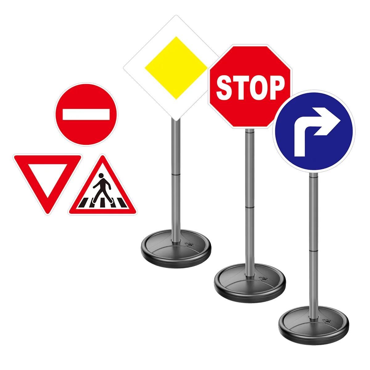 Educatie rutieră, set 6 semne de circulație gigant [4]