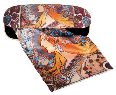 Vârsta - Etui cu textil si protectie ochelari, Art Nouveau, Fridolin, 6-7 ani +