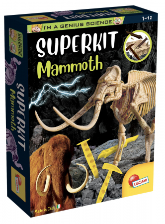 Gradinita si scoala - Experimentele micului geniu - Kit paleontologie mamut, LISCIANI, 6-7 ani +