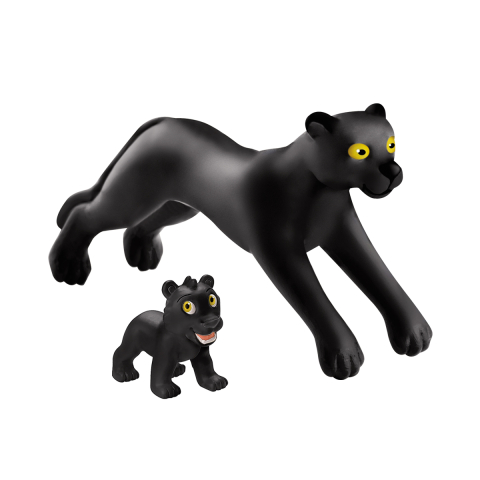 Figurina animale din Salbaticie - Familia de puma negri