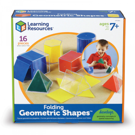 Forme geometrice pliante - 16 piese, Learning Resources, 7-11 ani [3]