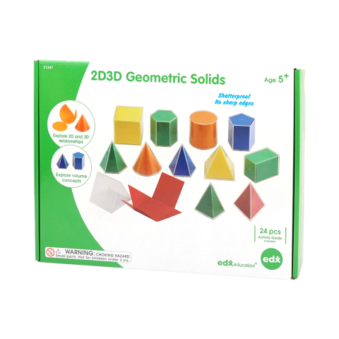 Jocuri matematica - Forme geometrice pliante - 24 piese 2D si 3D