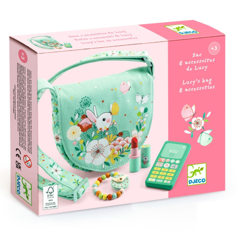 Jucarii copii 4-5 ani - Geanta cu accesorii Djeco, Lucy, 4-5 ani +