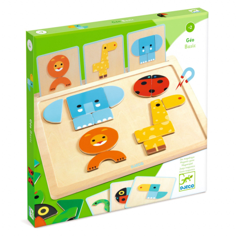 Jucarii bebelusi - Geo Basic Djeco, joc pentru bebe cu forme geometrice, 0-1 ani +