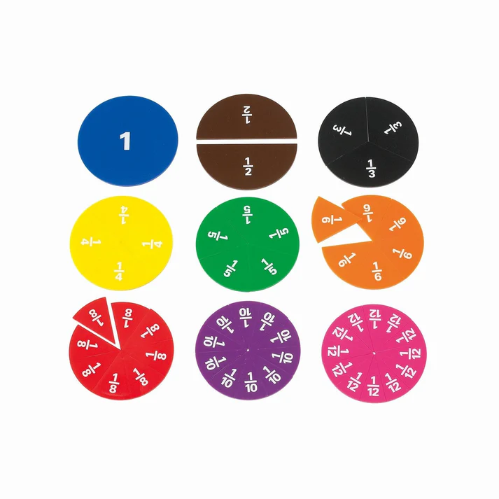 Jocuri matematica - Geometria fractiilor - Cercuri 51 piese