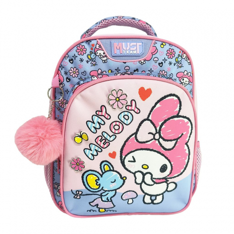 Gradinita si scoala - Ghiozdan gradinita, 2 compartimente, 37x10x31 cm, My Melody Mouse, MUST TEAM