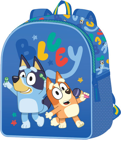 Ghiozdane si accesorii - Ghiozdan gradinita imprimeu BLUEY, dimensiuni 32x11x26 cm