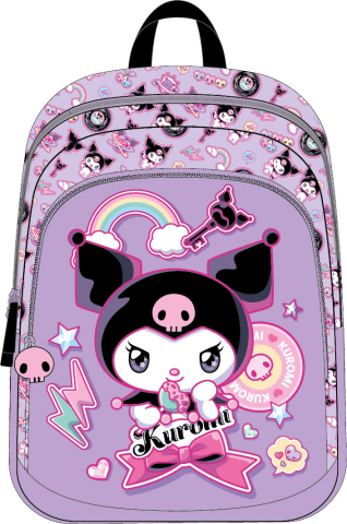 Ghiozdane si accesorii - Ghiozdan scolar KUROMI, 2 compartimente, dimensiuni 38x28x16cm