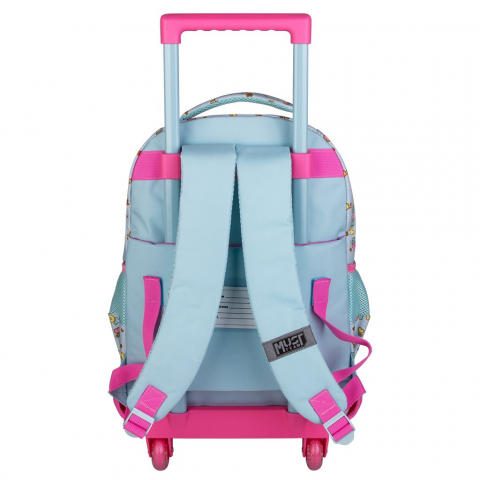 Ghiozdan scolar tip Troller, My Melody, 3 compartimente, 2 roti, 34x20x44 cm, MUST TEAM [1]