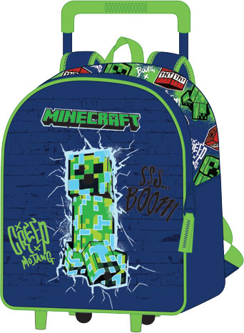 Ghiozdane si accesorii - Ghiozdan scolar Troller MINECRAFT dimensiuni 32x11x26cm
