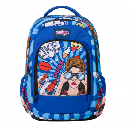 Jucarii copii 12+ ani - Ghiozdan Strigo Comic Daily, Ergonomic CD3, 31l, 39X25X14cm