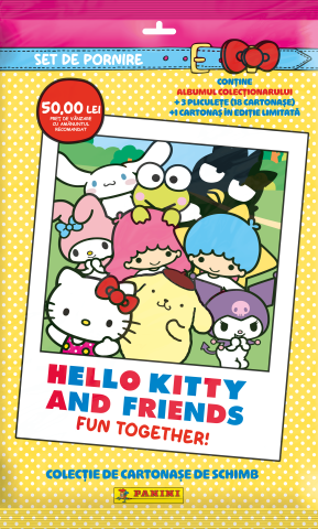 Articole pentru colectionari - Hello Kitty and Friends, Set cartonase si album Panini - Starter Pack