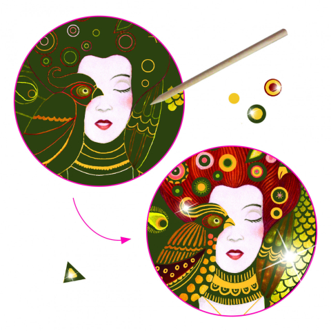 Inspired by Gustave Klimt, razuit Zeite aurite, Djeco, 6-7 ani + [2]
