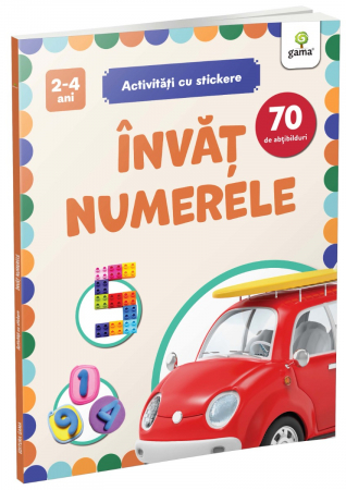 Jucarii copii 2-3 ani - Învăț numerele (carte cu stickere)
