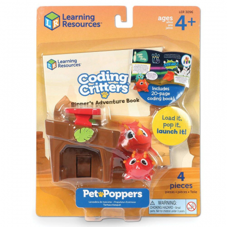 Jucarii copii 4-5 ani - Joc codare - Casuta dinozaurului Ripper, Learning Resources, 4-5 ani +