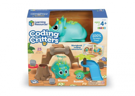 Jucarii copii 4-5 ani - Joc codare - Dinozaurii jucausi, Learning Resources, 4-5 ani +