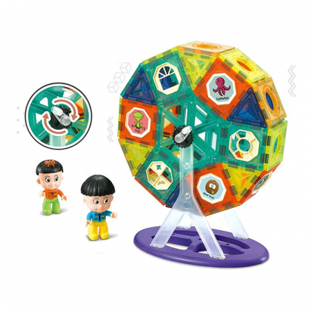 Joc Constructie Magnetic - Magic Set Roata 71 Piese, Cypress Toys, 3 ani+ [1]