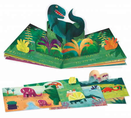 Joc creativ: Creeaza prima carte Pop-Up: Dinozauri, Ludattica, +5 ani [1]